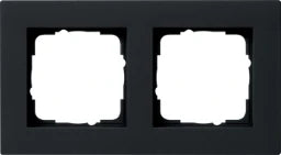 GIRA Abdeckrahmen 2f flach E2 Schwarz m   – 0212095