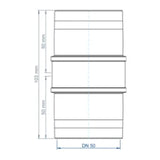 POLOPLAST PO Doppelmuffe POLO-KAL XS DN 50  – 102302