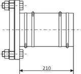 WILO Wilo Flanschstutzen DN150/150 mit Schlauch und Schellen  – 2511598