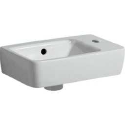 GEBERIT SANITAER Geberit Renova Compact Handwaschbecken Hahnloch rechts 40x25cm, weiß  – 276140000