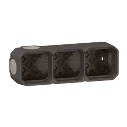 LEGRAND 3-fach Gehäuse horizontal und vertikal i n der Farbe: Anthrazit  – 069603L