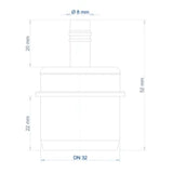 POLOPLAST PO Kondensatablauf POLO-KAL DN 32 / 8mm   – 02356