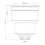 POLOPLAST PO Kondensatübergang mit Muffe POLO-KAL DN 100 / 1/2"   – 03717