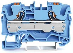 WAGO 2-Leiter-Durchgangsklemme mit Drücker 6 mm², blau   – 2206-1204