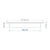 POLOPLAST PO Außenwandgitter POLO-KWL DN 160   – 03056