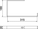 OBO Abhängebügel Flachstahl B300mm Stahl tau chfeuerverzinkt  – 6363938