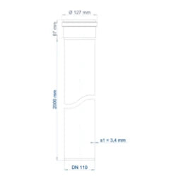 POLOPLAST PO Steckmuffenrohr POLO-KAL NG DN 110/2000   – 02045
