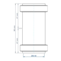 POLOPLAST PO Doppelmuffe POLO-KAL NG DN 40   – 02301