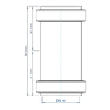 POLOPLAST PO Doppelmuffe POLO-KAL NG DN 40   – 02301