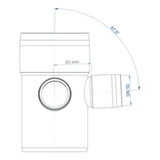 POLOPLAST PO Eckdoppelabzweig POLO-KAL XS DN 110/50/50/87Grad   – 101540
