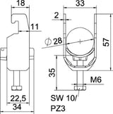 OBO Bügelschelle 2056 22-28mm Stahl tauchfeu erverzinkt  – 1186722