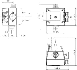 WILO Wilo Fluidcontrol elektronischer Strömungs-und Druckwächter EK mit Kabel  – 4190895