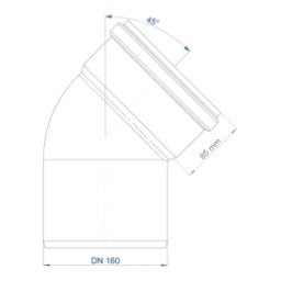 POLOPLAST PO Bogen POLO-KAL NG DN 160/45Grad   – 02162