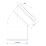 POLOPLAST PO Bogen POLO-KAL NG DN 160/45Grad   – 02162
