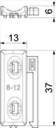 OBO Universal-Gegenwanne kombinierbar zur Do ppelwanne 8-12mm Polypropylen lichtgrau  – 1198012