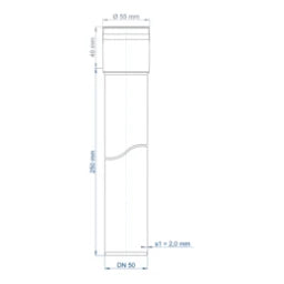 POLOPLAST PO Steckmuffenrohr POLO-KAL XS DN 50/250  – 102021