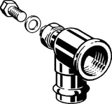VIEGA Viega Winkel mit SC Profipress G 2614.6 für Gas in 28mm x Rp1 Rotguss   – 473 747
