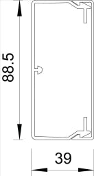 OBO Wand- und Deckenkanal mit Bodenlochung 4 0x90x2000 Polyvinylchlorid reinweiß RAL  – 6191142