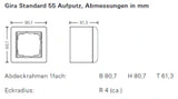 GIRA AP-Gehäuse 3fach mit Rahmen Standard 55 reinweiß glänzend   – 106303