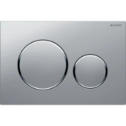 GEBERIT GE Betaetigungsplatte Sigma20 2-Mengen mattchrom-lackiert/glanzchrom, round   – 115.882.JQ.1