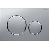 GEBERIT GE Betaetigungsplatte Sigma20 2-Mengen mattchrom-lackiert/glanzchrom, round   – 115.882.JQ.1
