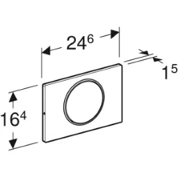 GEBERIT GE Betaetigungsplatte Sigma10 Spuel/Stop ES gebuerstet, verschraubt, square   – 115.787.SN.5