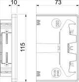 OBO Endstück 70x110mm Polyvinylchlorid reinw eiß RAL 9010  – 6274370
