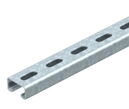 OBO Profilschiene gelocht,Schlitzweite 22mm 2000x41x21 Stahl bandverzinkt  – 1122918