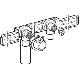 GEBERIT GE Mepla Anschlusswinkel, vormontiert zweifach, d20 x Rp1/2, AD15,3cm, Set   – 602.783.00.5