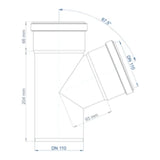 POLOPLAST PO Abzweig POLO-KAL NG DN 110/110/67Grad   – 02231