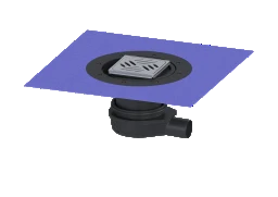 KESSEL KESSEL-Bodenablauf Der Ultraflache 79 DN 50, Variofix, Designrost Kessel   – 44700.52