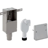 GEBERIT GE UP Siphon fuer Geraete mit UP-Kasten 1 Anschluss, Abdeckplatte Edelstahl   – 152.232.00.1