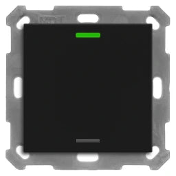 MDT KNX Taster Light 55 1-fach, RGBW, Schwarz matt, Neutral  – BE-TAL550106.01