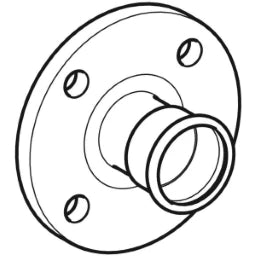 GEBERIT GE Mapress C-Stahl Flansch PN10/16 Pressmuffe d54mm verzinkt  – 23758