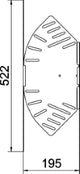 OBO Bogen, winkelverstellbar horizontal 60x2 00 Stahl bandverzinkt  – 6037104
