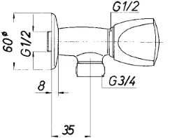 SCHMIEDL GS Geräteanschlussventil 1/2"   – GS0190