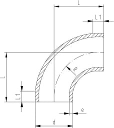 FISCHER GEORG GF Bogen 90° PE100 d 90 SDR11   – 753018743