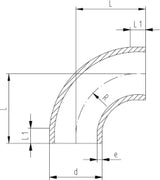 FISCHER GEORG GF Bogen 90° PE100 d 90 SDR11   – 753018743