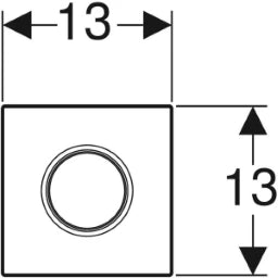 GEBERIT GE Urinalsteuerung Typ01 Handausloesung pneumatisch, rund, weiss, KS   – 116.011.11.5