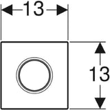 GEBERIT GE Urinalsteuerung Typ01 Handausloesung pneumatisch, rund, weiss, KS   – 116.011.11.5