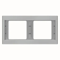 BERKER Rahmen 2fach waagerecht, K.5, Edelstahl, Metall mattiert   – 13637004