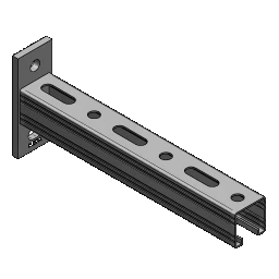 MEFA Konsole C-Profil 45/45, L= 630 mm Platte längs gvz  – 180450630