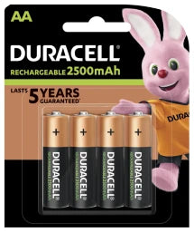 DURACELL Recharge Ultra NiMH Akku AA 2500 mAh HR06, 4er Blister   – 057043