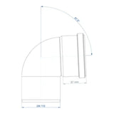 POLOPLAST PO Bogen POLO-KAL NG DN 110/87Grad   – 02144