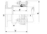 FISCHER GEORG Multi Joint Rohrverb -Fl./Kuppl.Schrb.A2 pulverb.Fig.3057 PN10/16 DN200 AD198-230  – 709355624