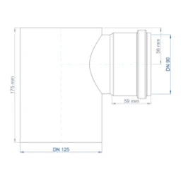 POLOPLAST PO Deckendose POLO-KWL DN 125/1x90   – 03028