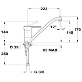 STROHM-MOFÉM ZRT. Teka Elan EH-Spültischmischer schwenkbar, chrom  – 1004181