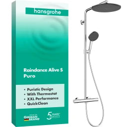 HANSGROHE HG Showerpipe Raindance Alive S Puro 300 1jet mit Ecostat Element chrom  – 24592000