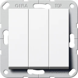 GIRA Wipptaster BS 3f Schließer System 55 reinweiß glänzend   – 284403