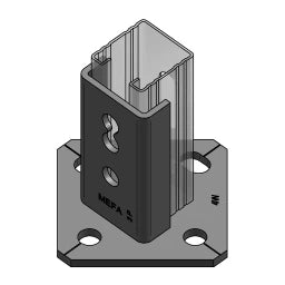 MEFA Halter C-Profil 45 längs / quer für C-Profil 45/26 - 45/52 gvz  – 0812001